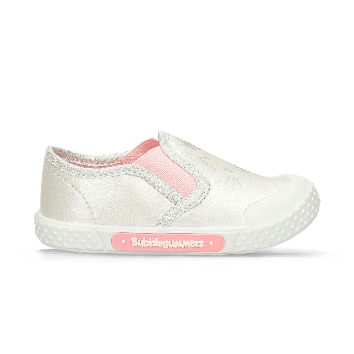 Zapatos Casuales Blanco/Rosado Bubblegummers Maravilla Niña