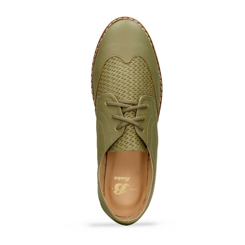 Zapatos-Oxford-Verde-Bata-Esperanza-Mujer