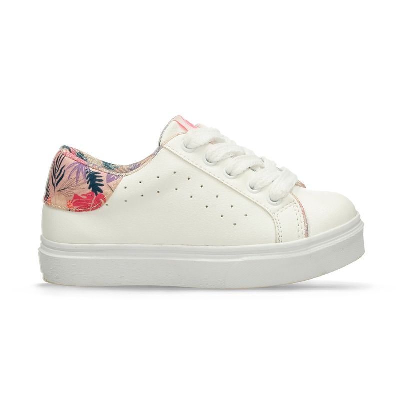 Tenis-Casuales-Blanco-Bubblegummers-Naturaleza-Niña