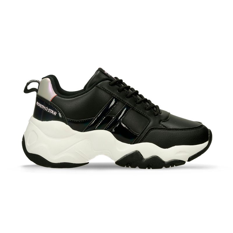 Tenis-Casuales-Negro-North-Star-Franela-Macao-Mujer