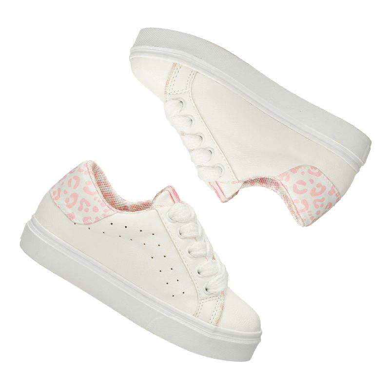Tenis-Casuales-Blanco-Rosado-Bubblegummers-Nirvana-Niña