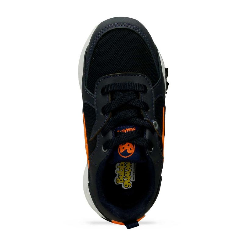 Tenis-Deportivos-Azul-Oscuro-Naranja-Bubblegummers-Narciso-Niño