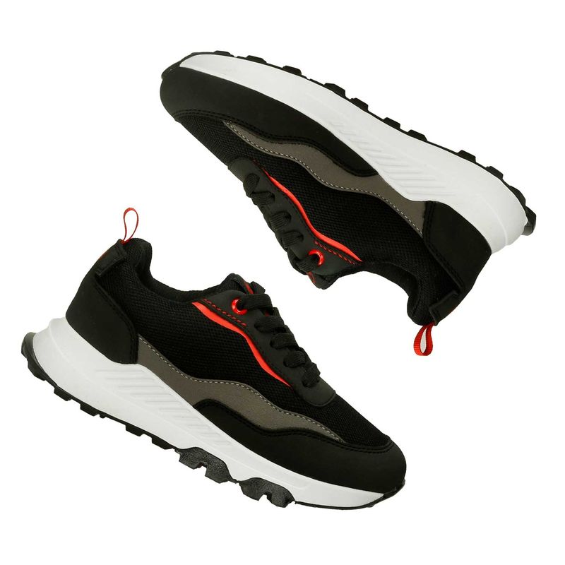 Tenis-Deportivos-Negro-Rojo-Bubblegummers-Nucito-Niño