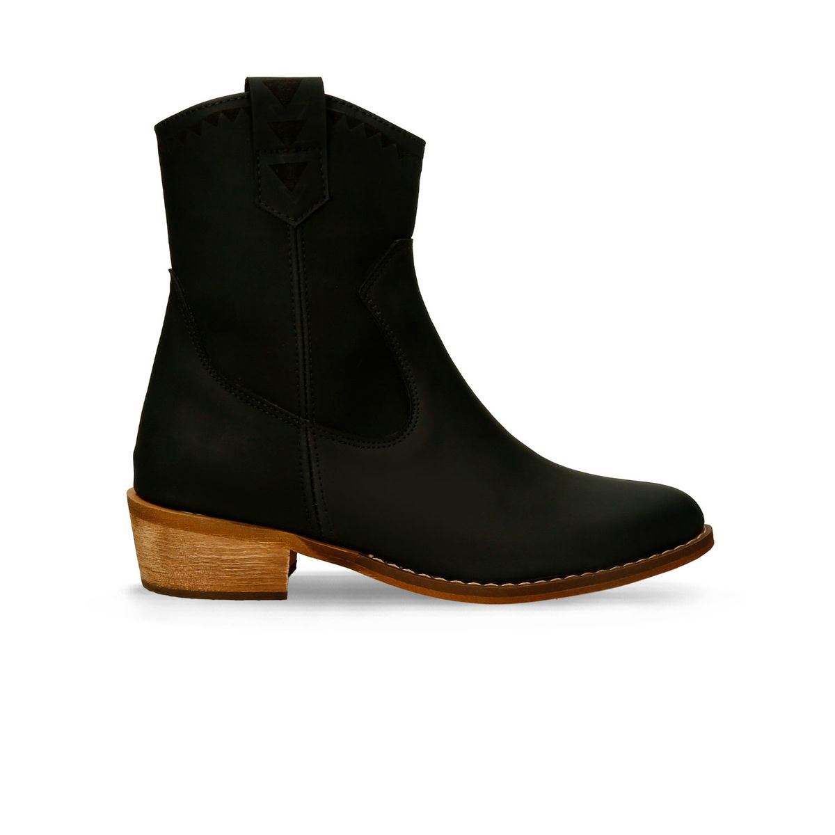 Botas Negro Bata Fabra Madera Mujer
