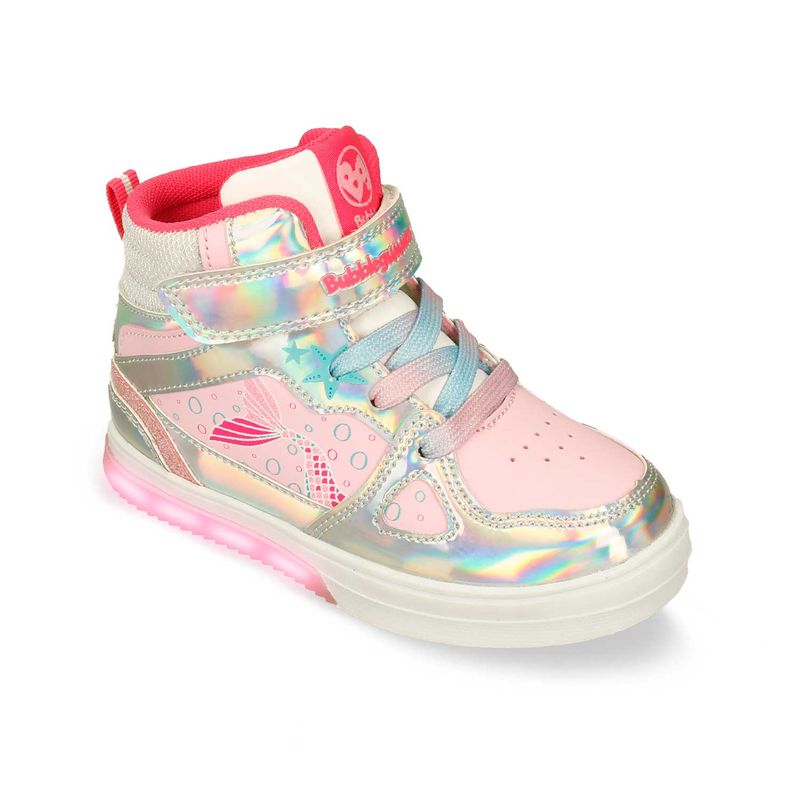 Botas-Gris-Rosado-Bubblegummers-Olivia-Niña