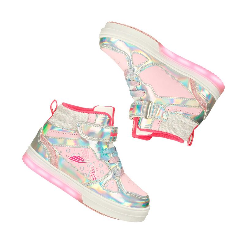 Botas-Gris-Rosado-Bubblegummers-Olivia-Niña