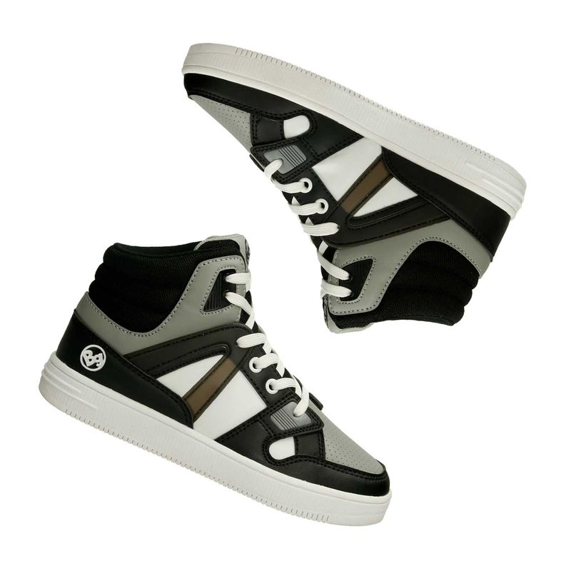 Tenis-Casuales-Negro-Gris-Bubblegummers-Pedro-Niño