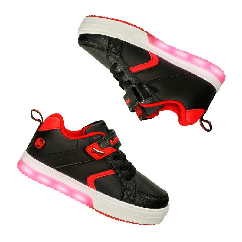 Tenis-Casuales-Negro-Rojo-Bubblegummers-Pean-Niño-