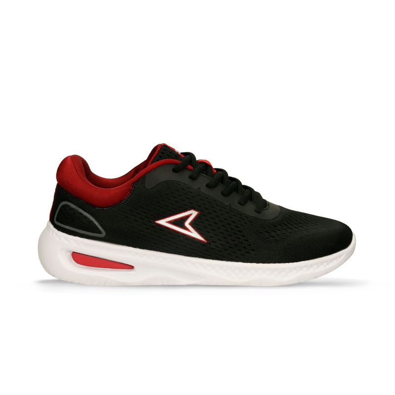 Tenis-Deportivos-Negro-Rojo-Power-Prime-Walk-100-Lace-Up-V3-Hombre-