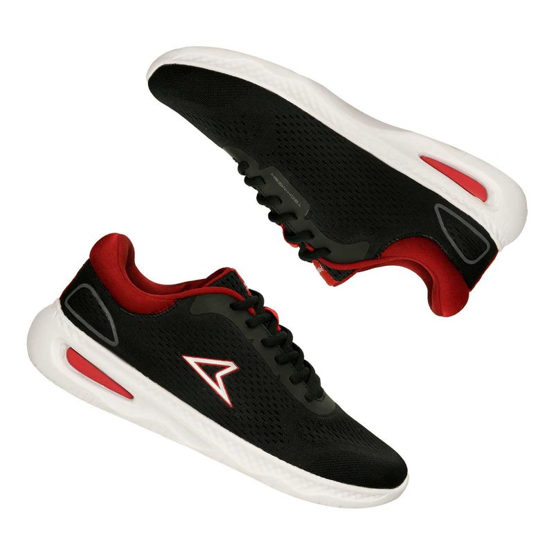 Tenis-Deportivos-Negro-Rojo-Power-Prime-Walk-100-Lace-Up-V3-Hombre-