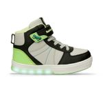 Tenis-Casuales-Gris-Negro-Bubblegummers-Perses-Niño