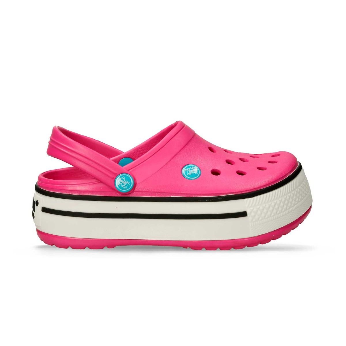 Zuecos Fucsia-Negro Sandak Lourdes S Mujer