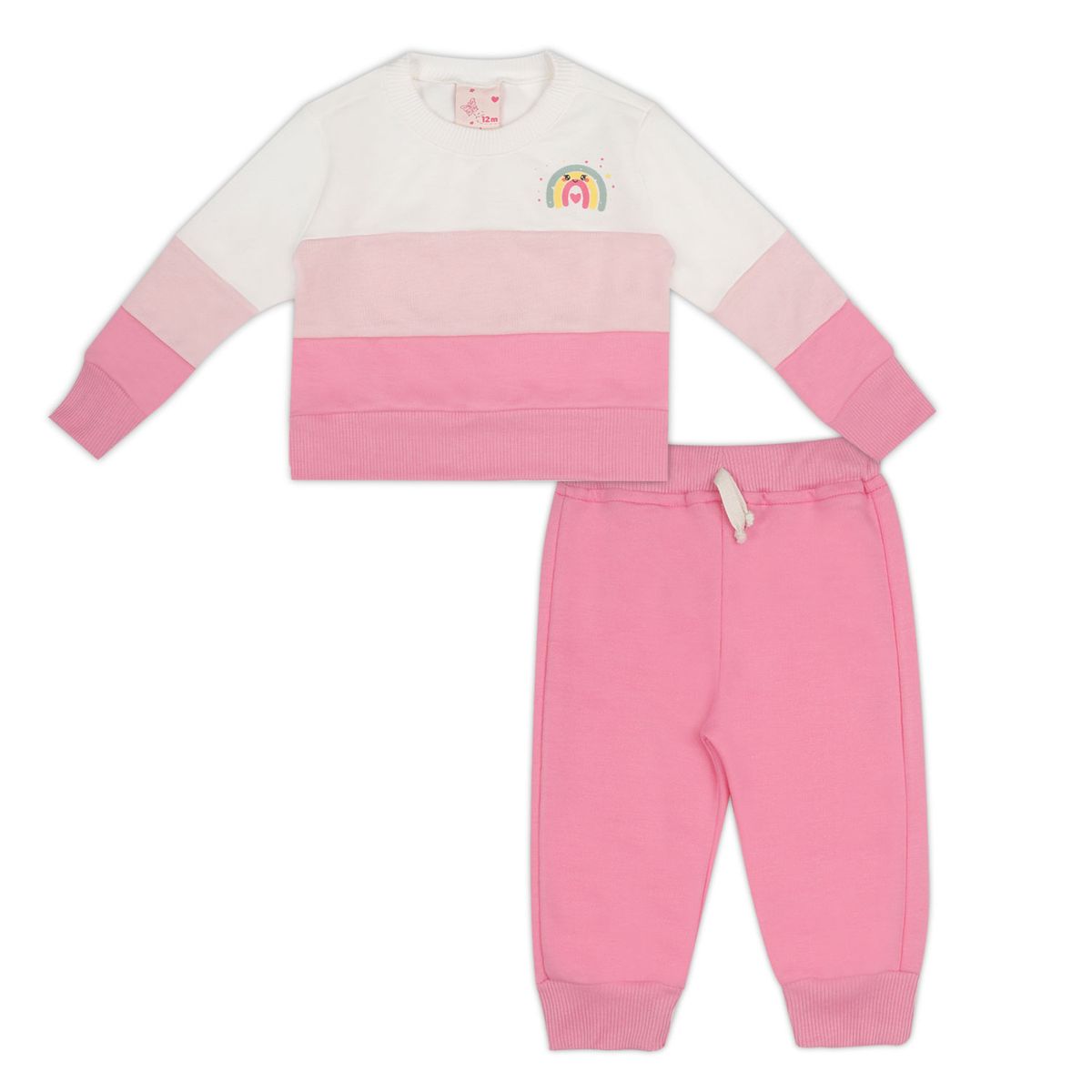 Conjunto Blanco-Rosado Bubblegummers Heliodora Bebe Niña