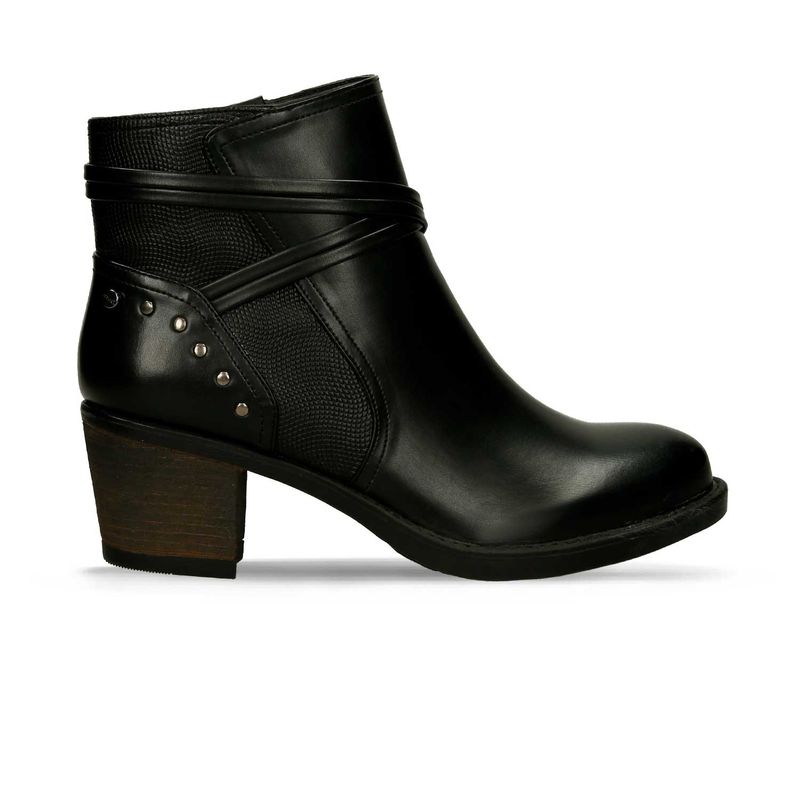 Botines Negro Bata Henna Mujer