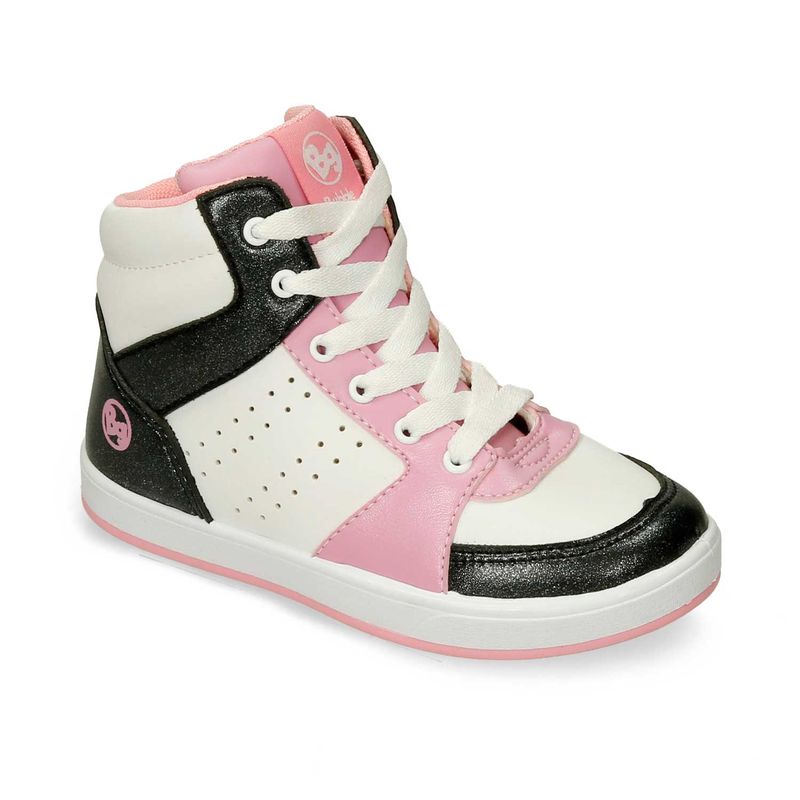 Tenis-Casuales-Negro-Blanco-Bubblegummers-Qanela-Niña