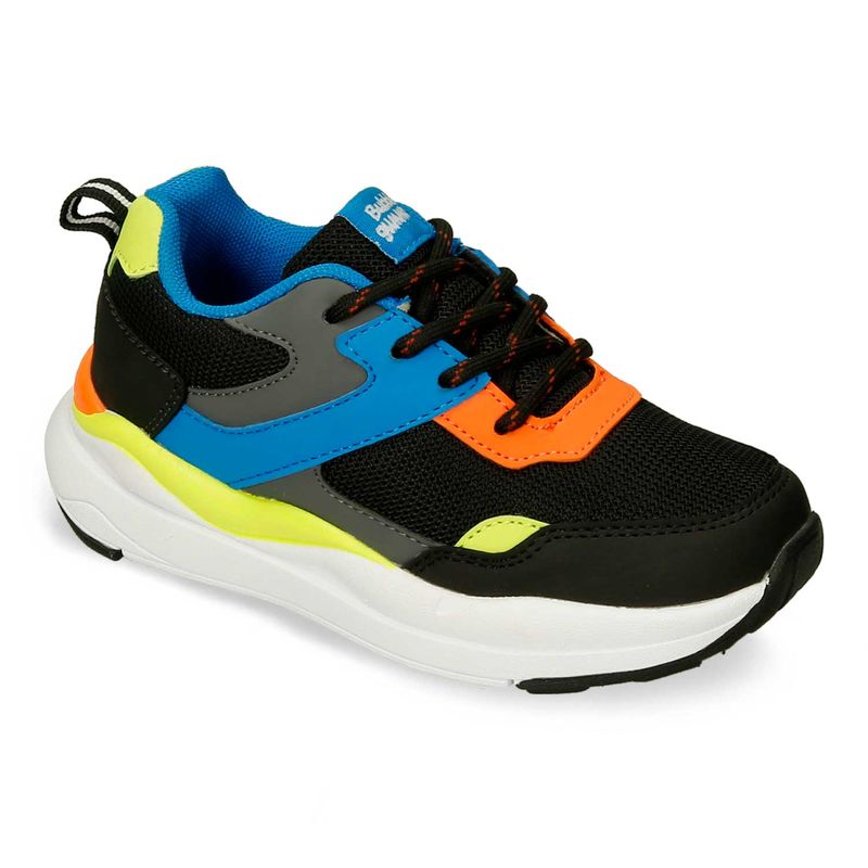 Tenis-Deportivos-Negro-Multicolor-Bubblegummers-Qael-Niño
