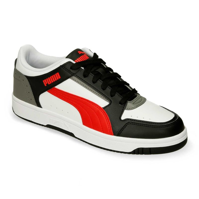 Tenis Puma Rebound Joy Negro Blanco/Rojo Hombre