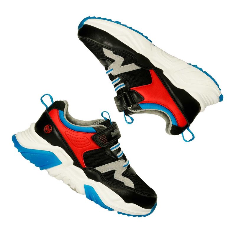 Tenis-Casuales-Negro-Azul-Bubblegummers-Qatar-Niño