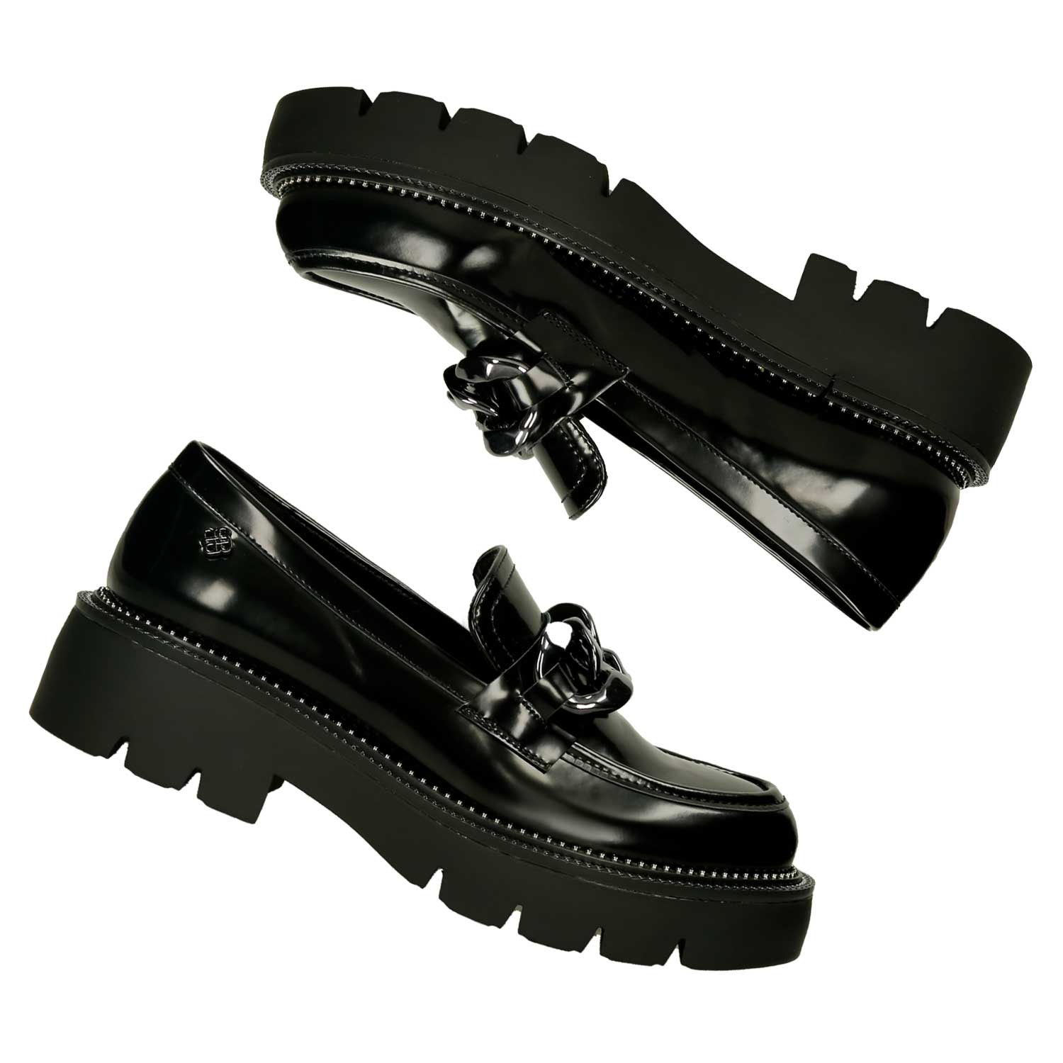Mocassino Da Bambina Bata, Tomaia Effetto Patent Leather Con Cuore Glitter, Suola Antiscivolo TPR, Per Occasioni Speciali