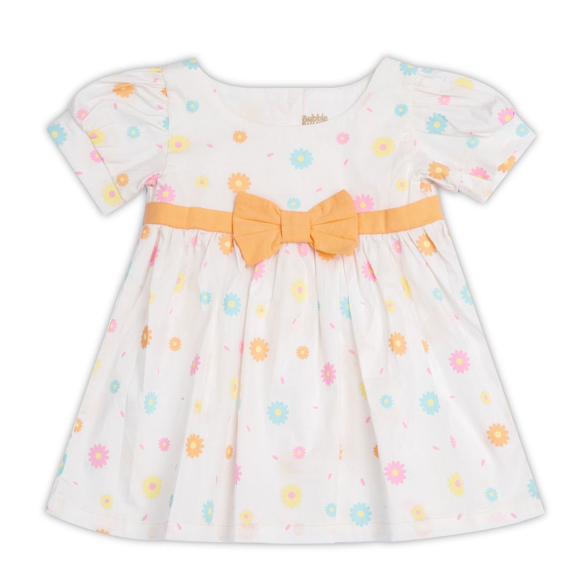 Vestido Beige-Mandarina Bubblegummers Irina Niña