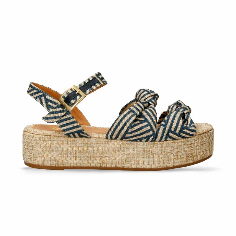 Sandalias Azul Beige Bata Hanzel Mujer BATA