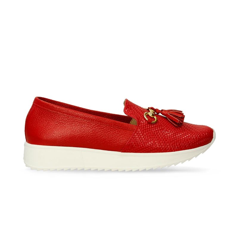 Mocasin 2025 rojo mujer