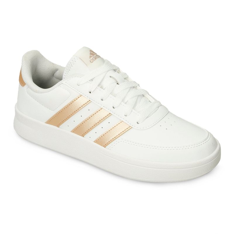 Zapatillas adidas mujer blancas con outlet dorado