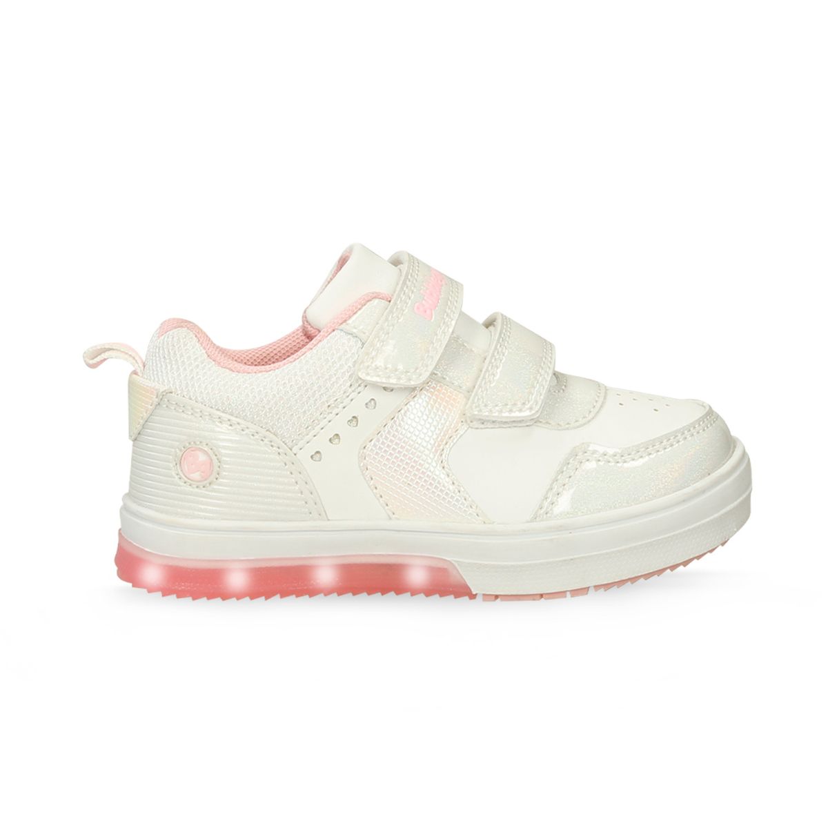 Tenis Casuales Blanco-Rosado Bubblegummers Ramona Niña