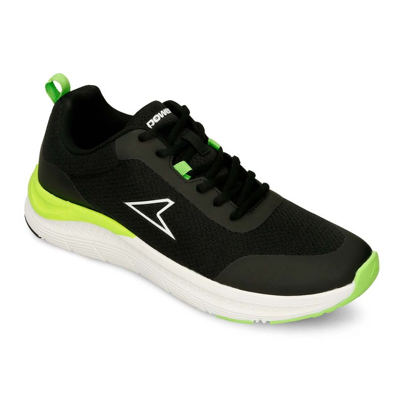 Tenis Deportivos Negro Verde Power Bew Running Hombre BATA