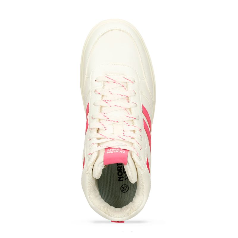 Tenis-Casuales-Blanco-Fucsia-North-Star-Ibone-Replay-Mujer