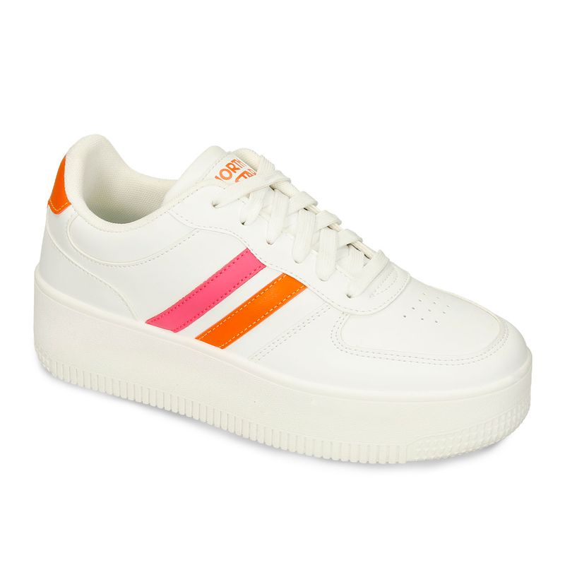 Tenis-Casuales-Blanco-Fucsia-North-Star-Ismael-Mayo-Mujer-