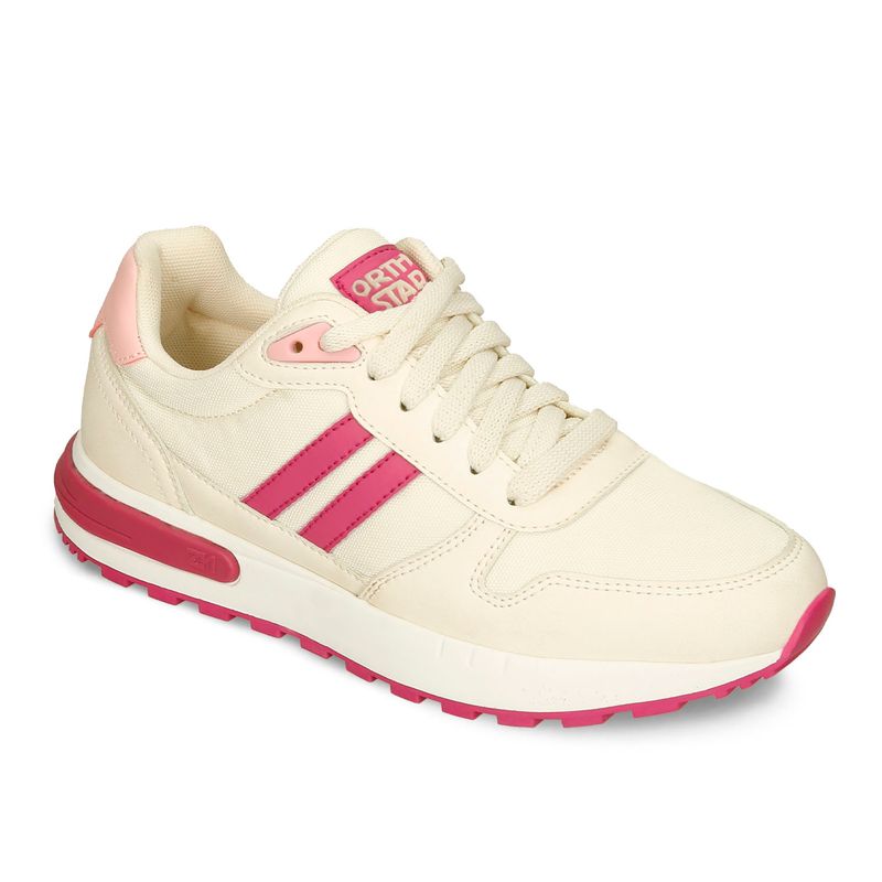 Tenis-Casuales-Blanco-Fucsia-North-Star-Inhar-Dylan-Mujer