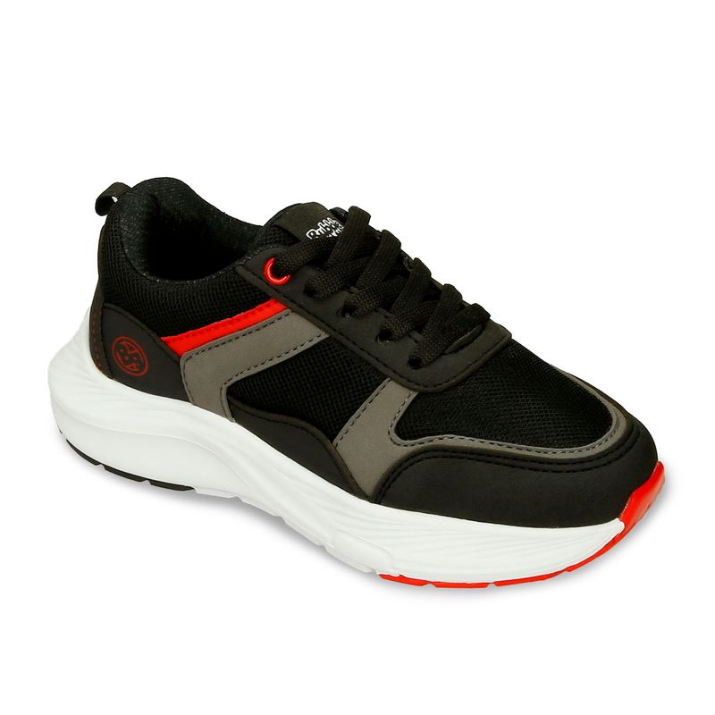 Tenis-Casuales-Negro-Gris-Bubblegummers-Ramon-Niño