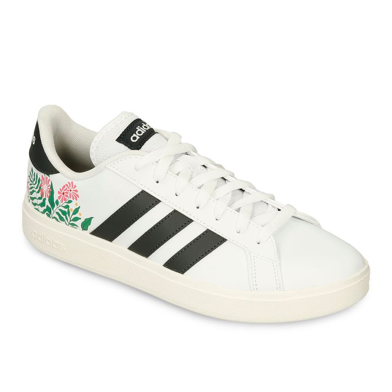 Tenis-Casuales-Blanco-Negro-Adidas-Grand-Court-Base-2.-Mujer