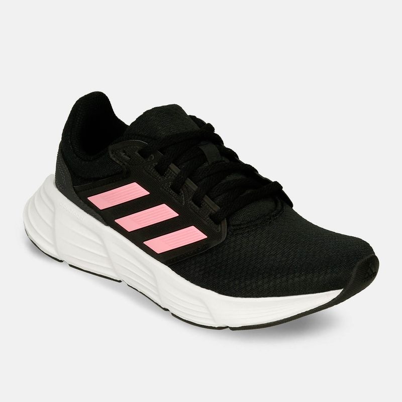 Tenis Deportivos Negro Rosado Adidas Galaxy 6 W Mujer BATA