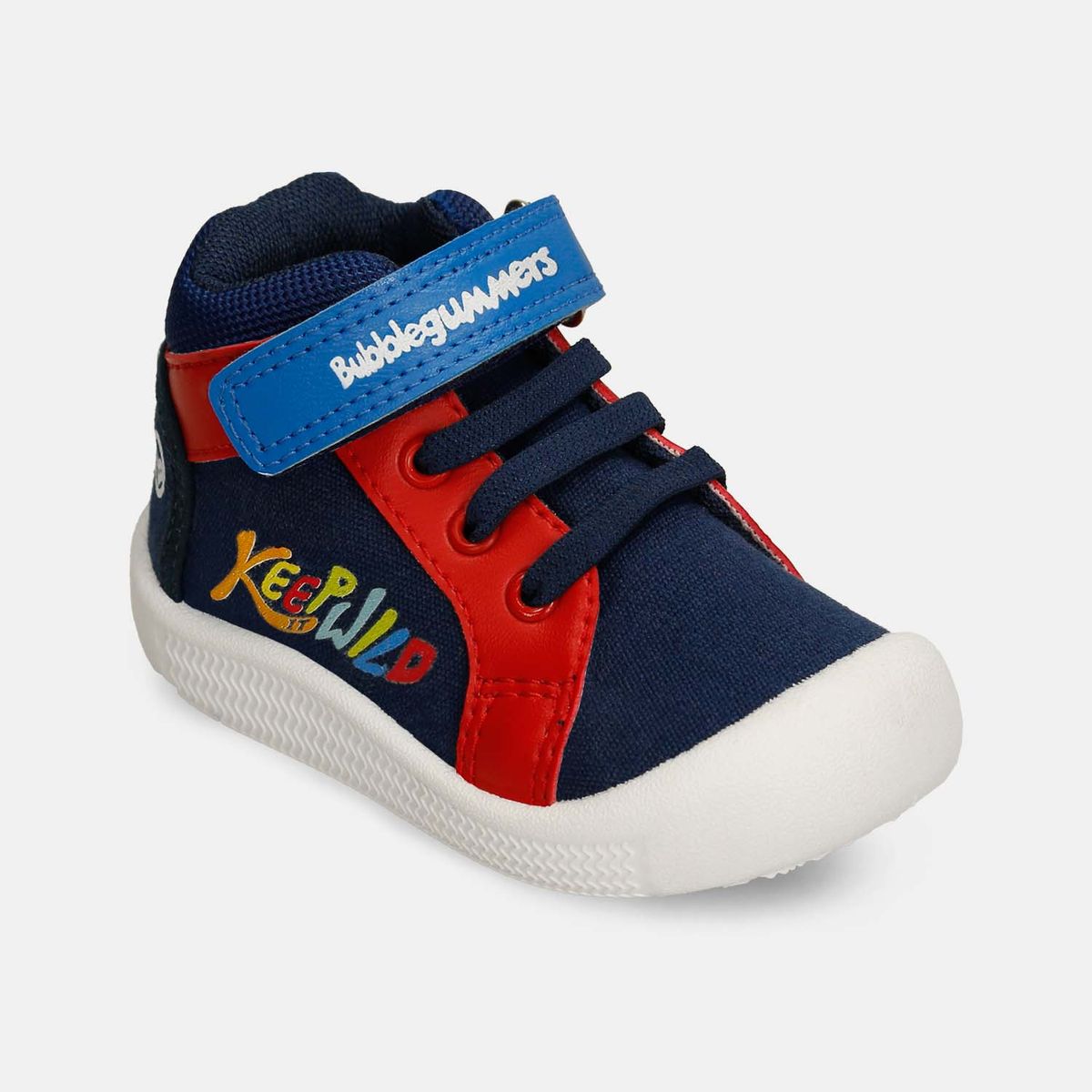 Tenis Casuales Azul-Rojo Bubblegummers Spedy Niño