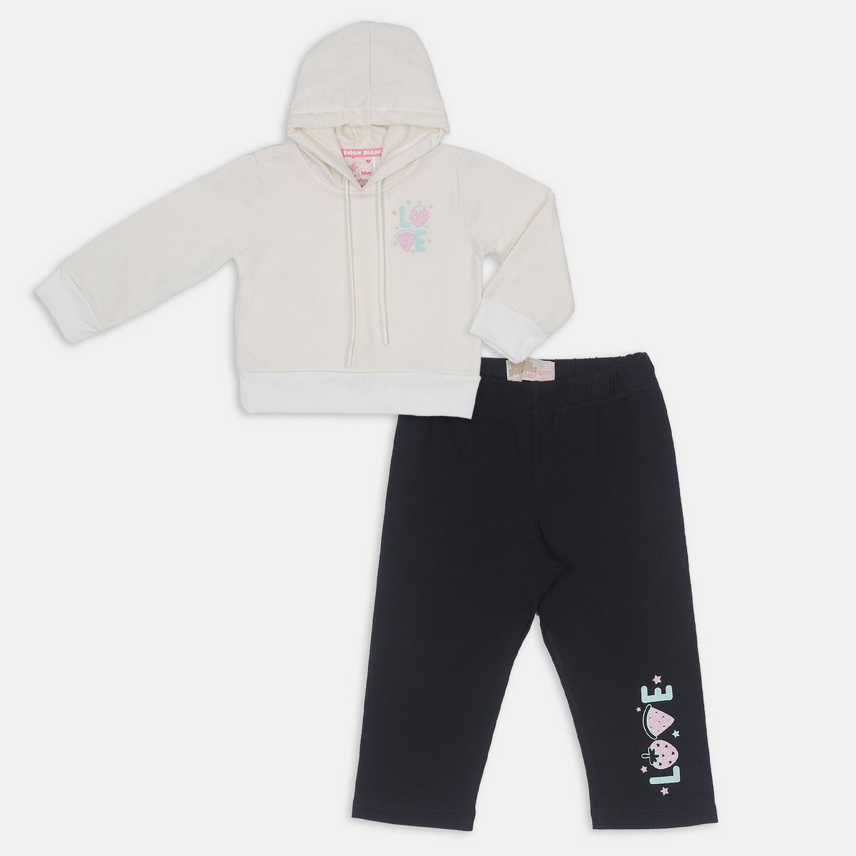 Conjunto Blanco-Negro Bubblegummers Jackets Niño