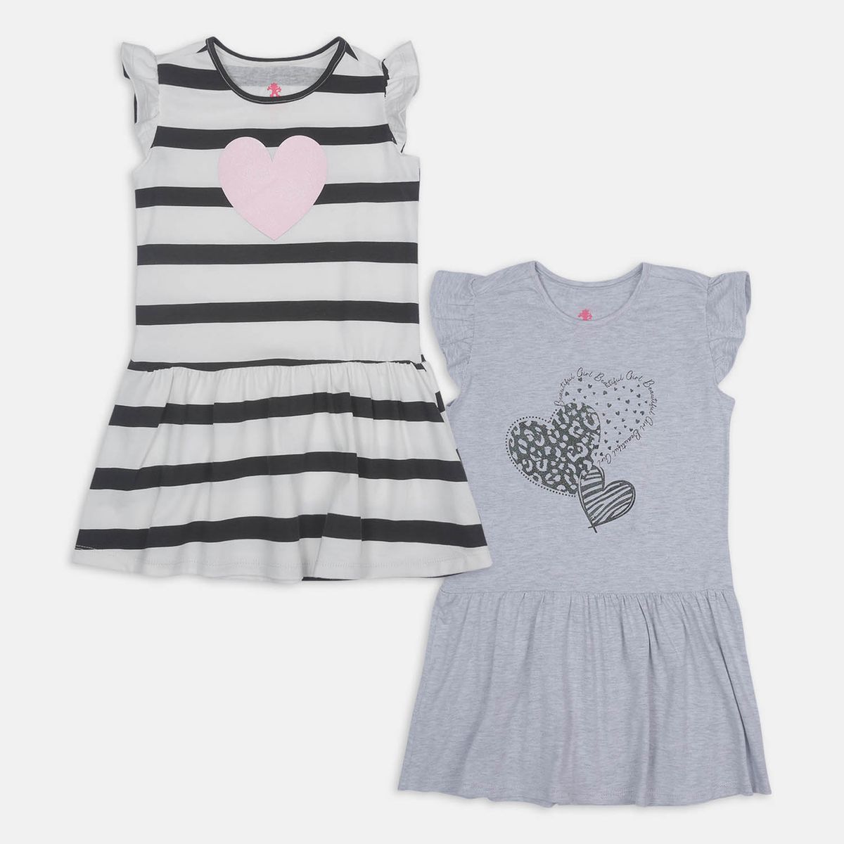 Vestido X2 Gris-Multicolor Bubblegummers Mary X2 Niña